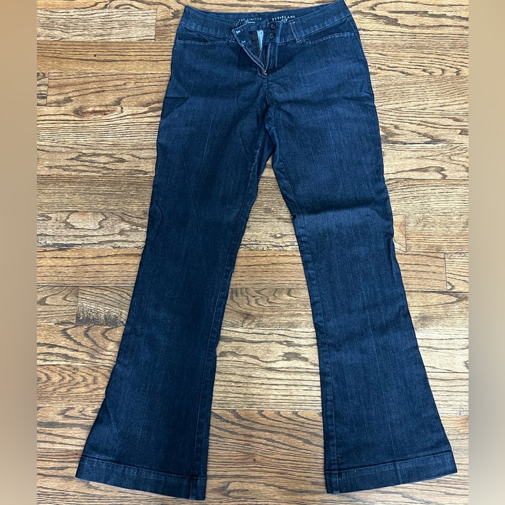 The Limited Premium Women's Fit and Flare Dark Blue Jeans, size 8L